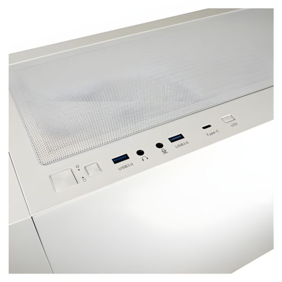 LC-Power Gaming 810W - Bright_Crawler_X ATX miditorony számítógépház, fehér - LC-810W-ON