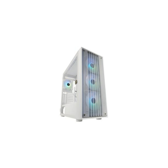 LC-Power Gaming 810W - Bright_Crawler_X ATX miditorony számítógépház, fehér - LC-810W-ON