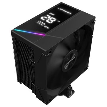 LC-Power LC-CC-120-DB6 DIGI Series CPU hűtő beépített kijelzővel.