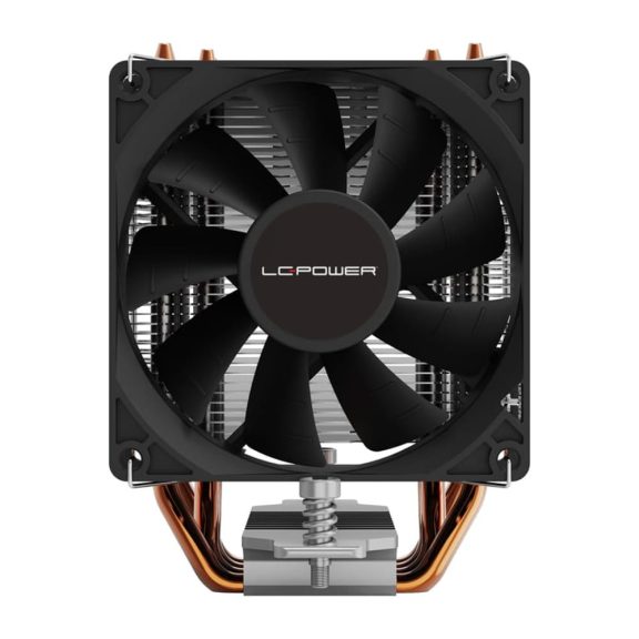 LC-Power LC-CC-95-V2 processzorhűtő, 92 mm-es ventilátorral és 165 W TDP teljesítménnyel, Intel és AMD kompatibilis.