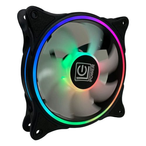 LC-Power LC-CF-120-ARGB-B fekete ARGB házventilátor 24 LED-del