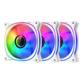   LC-Power LC-CF-120-ARGB-KIT-R-W 3 darabos ARGB házventilátor szett, fehér