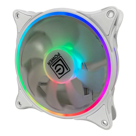 LC-Power LC-CF-120-ARGB-W fehér ARGB házventilátor 24 LED-del