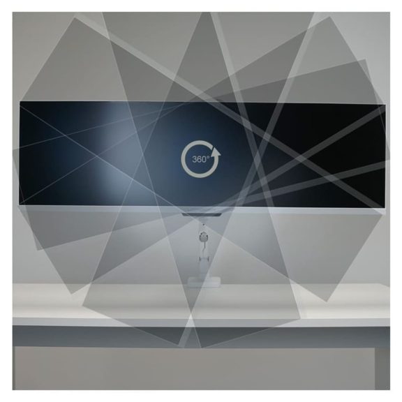 LC-Power LC-EQ-A49W FLEXX asztali monitortartó kar, 17-49", max. 20 kg, fehér