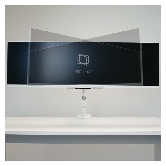 LC-Power LC-EQ-A49W FLEXX asztali monitortartó kar, 17-49", max. 20 kg, fehér
