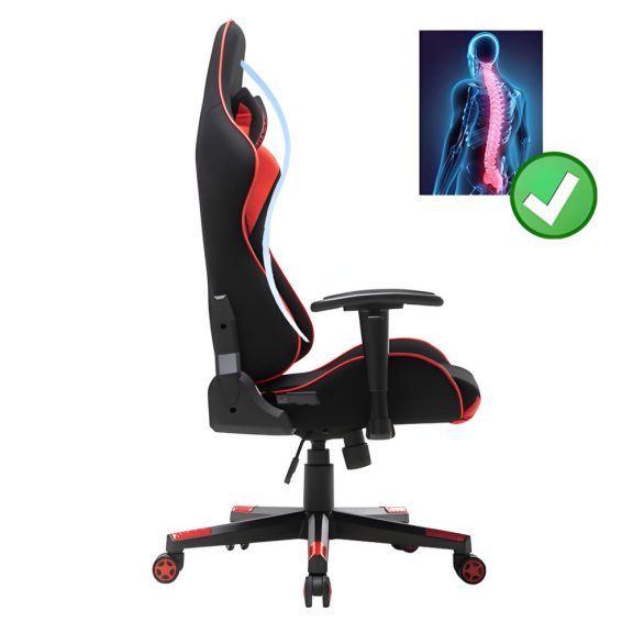 LC Power LC-GC-703BR Gaming szék, fekete/piros