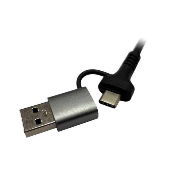 LC-Power LC-HUB-C-MULTI-9 USB HUB, 3xUSB-A, RJ45 Ethernet, 20W gyorstöltés, antracit szürke és fekete - LC-HUB-C-MULTI-9
