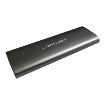 LC-Power LC-M2-C-MULTI-2 külső M.2 SSD ház, USB-C, alumínium, antracit