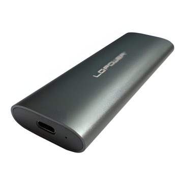 LC-Power LC-M2-C-MULTI-2 külső M.2 SSD ház, USB-C, alumínium, antracit