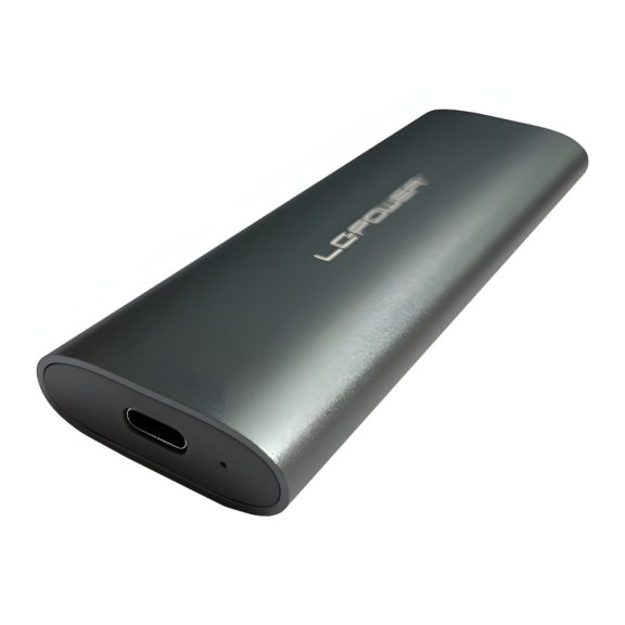 LC-Power LC-M2-C-MULTI-2 külső M.2 SSD ház, USB-C, alumínium, antracit