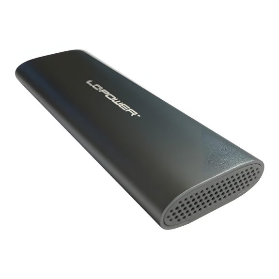 LC-Power LC-M2-C-MULTI-2 külső M.2 SSD ház, USB-C, alumínium, antracit