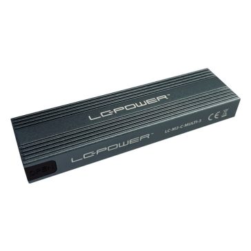 LC-Power LC-M2-C-MULTI-3 antracit alumínium M.2 SSD ház USB 3.2 Gen 2x1 csatlakozással