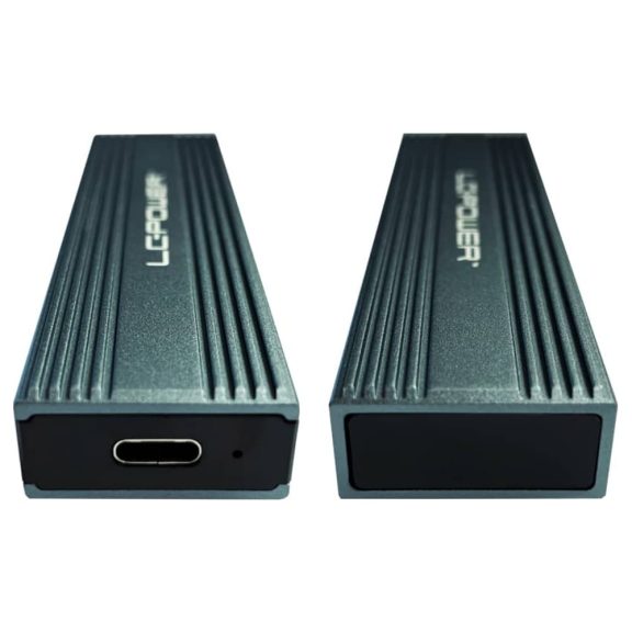 LC-Power LC-M2-C-MULTI-3 antracit alumínium M.2 SSD ház USB 3.2 Gen 2x1 csatlakozással