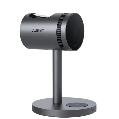AUKEY MagFusion LC-MC311A 3 az 1-ben Qi2 vezeték nélküli töltő aktív hűtéssel és mágneses telefontöltéssel.