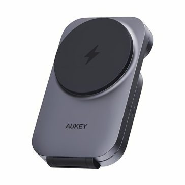AUKEY MagFusion Z LC-MC312 összecsukható 3 az 1-ben Qi2 vezeték nélküli töltőállomás mágneses telefontöltéssel.