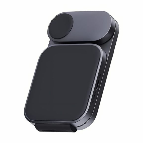 AUKEY MagFusion Z LC-MC312 összecsukható 3 az 1-ben Qi2 vezeték nélküli töltőállomás mágneses telefontöltéssel.