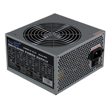   LC-Power LC600H-12 V2.31 ATX tápegység, 600 W csúcsteljesítmény, 120 mm ventilátor