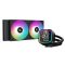 DeepCool LD240 fekete 240mm AIO vízhűtés kijelzővel és ARGB világítással