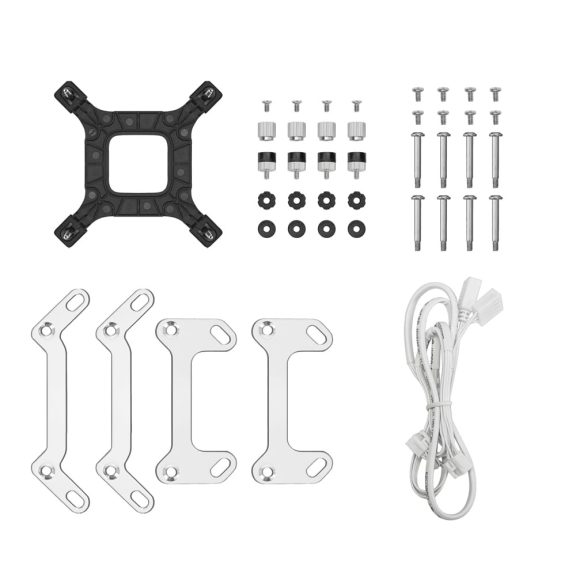 DeepCool LD240 WH fehér 240mm AIO vízhűtés kijelzővel és ARGB világítással