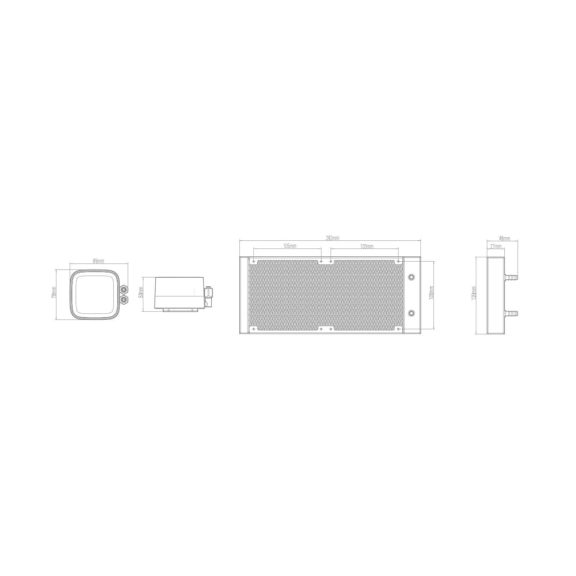 DeepCool LD240 fekete 240mm AIO vízhűtés kijelzővel és ARGB világítással
