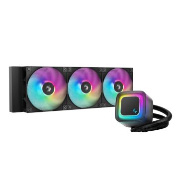   DeepCool LE360 V2 AIO vízhűtés, 360mm, ARGB, PWM, fekete - R-LE360-BKAMMC-G-2