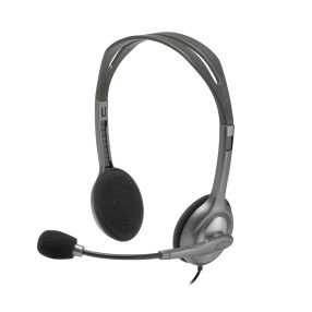  Logitech H110 vezetékes mikrofonos fejhallgató 3.5 mm, sötétszürke - 981-000271