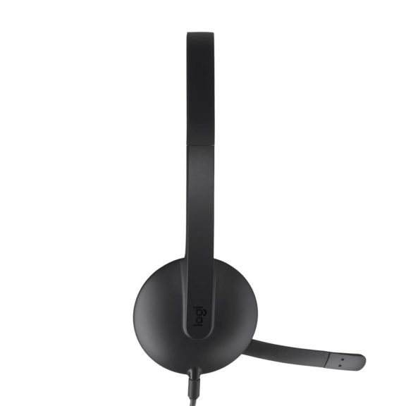 Logitech H340 USB vezetékes mikrofonos fejhallgató, fekete – 981-000475