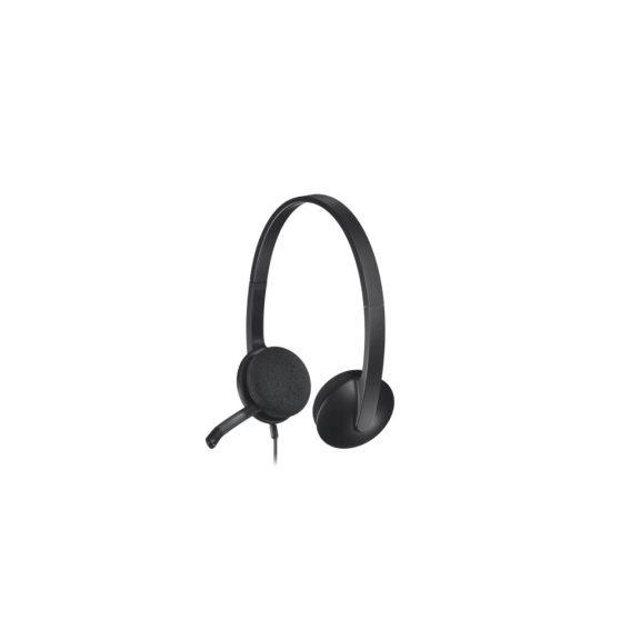 Logitech H340 USB vezetékes mikrofonos fejhallgató, fekete – 981-000475