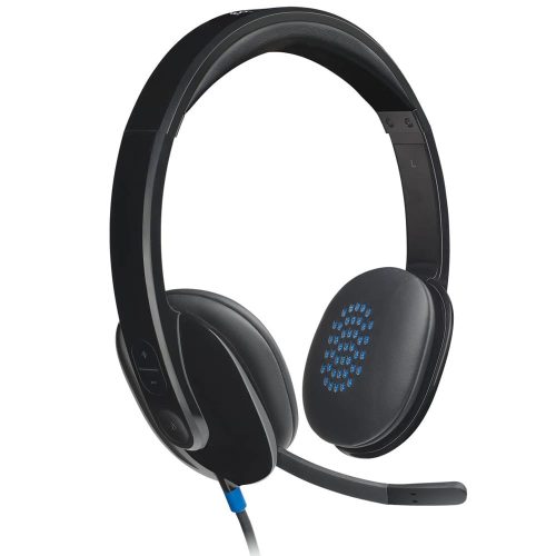 Logitech H540 USB mikrofonos vezetékes fejhallgató, fekete - 981-000480