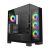 FSP M540-BA Mid Tower PC ház fekete színben, dupla üveg oldallappal és ARGB ventilátorokkal