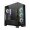 FSP M540-BA Mid Tower PC ház fekete színben, dupla üveg oldallappal és ARGB ventilátorokkal