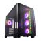 FSP M580-BA ATX Mid Tower számítógépház, 270° panoráma üveg, 4x ARGB PWM ventilátor, max. 445 mm VGA, fekete