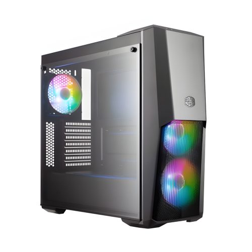 Cooler Master MasterBox MB500 ARGB fekete miditorony ház edzett üveg oldallappal