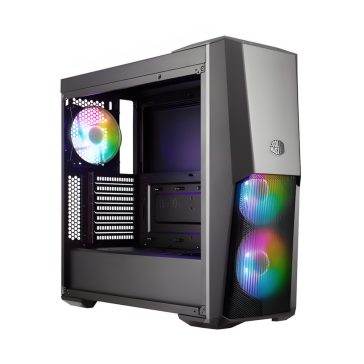Cooler Master MasterBox MB500 ARGB fekete miditorony ház edzett üveg oldallappal