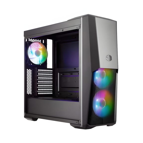 Cooler Master MasterBox MB500 ARGB fekete miditorony ház edzett üveg oldallappal