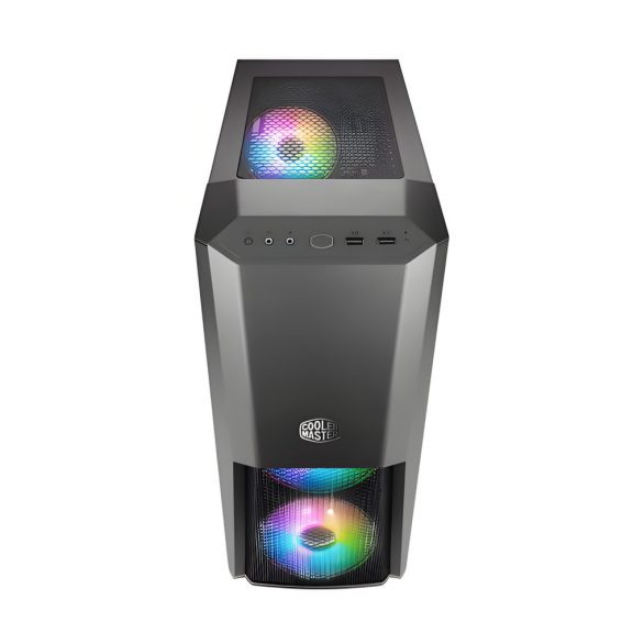 Cooler Master MasterBox MB500 ARGB fekete miditorony ház edzett üveg oldallappal