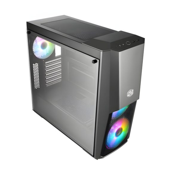 Cooler Master MasterBox MB500 ARGB fekete miditorony ház edzett üveg oldallappal