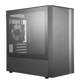 Cooler Master MasterBox NR400 without ODD mini torony számítógépház edzett üveg oldallappal, fekete színben