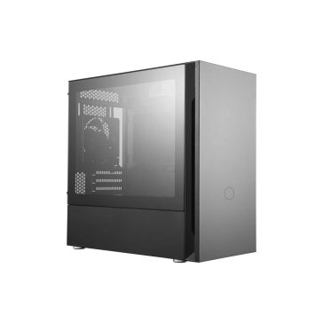  Cooler Master Silencio S400 Mini Tower számítógépház, edzett üveg oldallap, hangcsillapítás, 2 PWM ventilátor, fekete