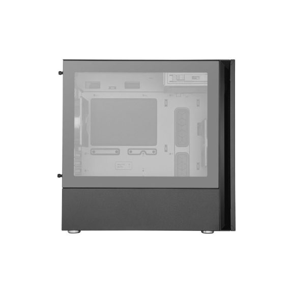 Cooler Master Silencio S400 Mini Tower számítógépház, edzett üveg oldallap, hangcsillapítás, 2 PWM ventilátor, fekete