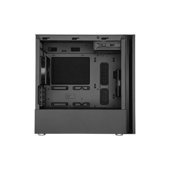 Cooler Master Silencio S400 Mini Tower számítógépház, edzett üveg oldallap, hangcsillapítás, 2 PWM ventilátor, fekete