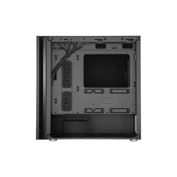 Cooler Master Silencio S400 Mini Tower számítógépház, edzett üveg oldallap, hangcsillapítás, 2 PWM ventilátor, fekete
