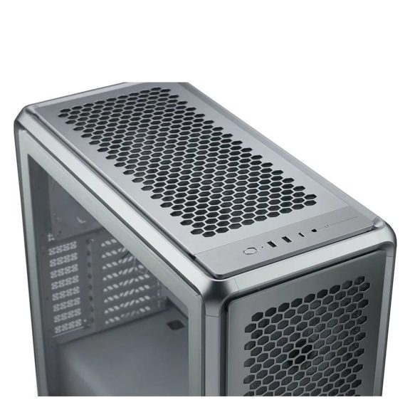 Cooler Master MasterFrame 600 ezüst nyitott keretes miditorony pc ház SickleFlow ARGB ventilátorokkal