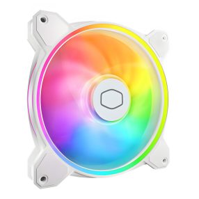 Cooler Master MasterFan MF140 Halo² White Edition 140 mm-es ARGB házventilátor fehér színben