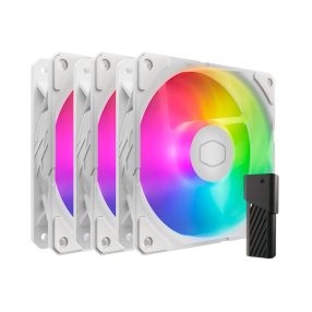 Cooler Master SickleFlow Edge 120 ARGB 3-pack fehér házventilátor szett Mini vezérlővel