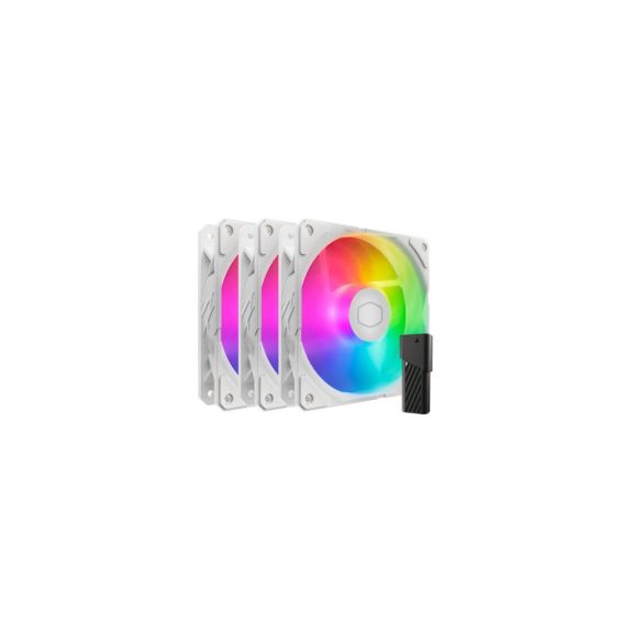 Cooler Master SickleFlow Edge 120 ARGB 3-pack fehér házventilátor szett Mini vezérlővel