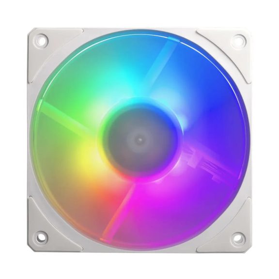 Cooler Master Mobius 120P ARGB White Edition fehér házventilátor ARGB világítással