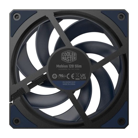 Cooler Master Mobius 120 Slim fekete vékony házventilátor LED nélkül
