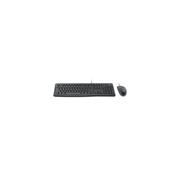 Logitech MK120 vezetékes billentyűzet és egér szett fekete színben, USB csatlakozással