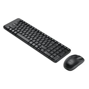   Logitech MK220 vezeték nélküli billentyűzet és egér szett, kompakt kialakítás, magyar gravírozott kiosztás, fekete